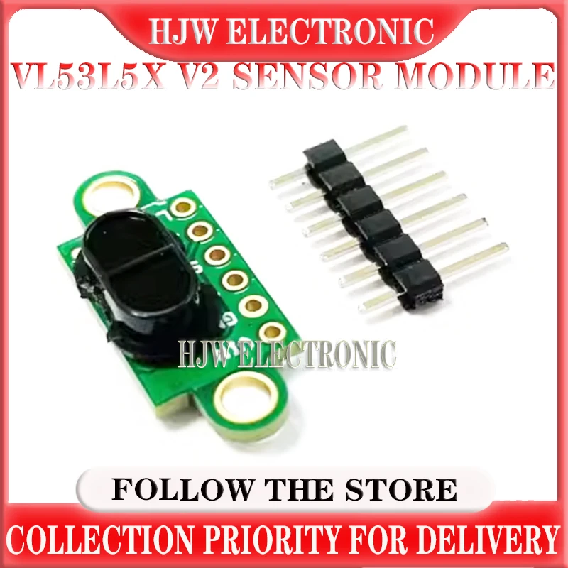 VL53L5X V2 TOF Wide Field of View Time of Flight Multi-Area Laser Ranging Sensor Module VL53L5CX