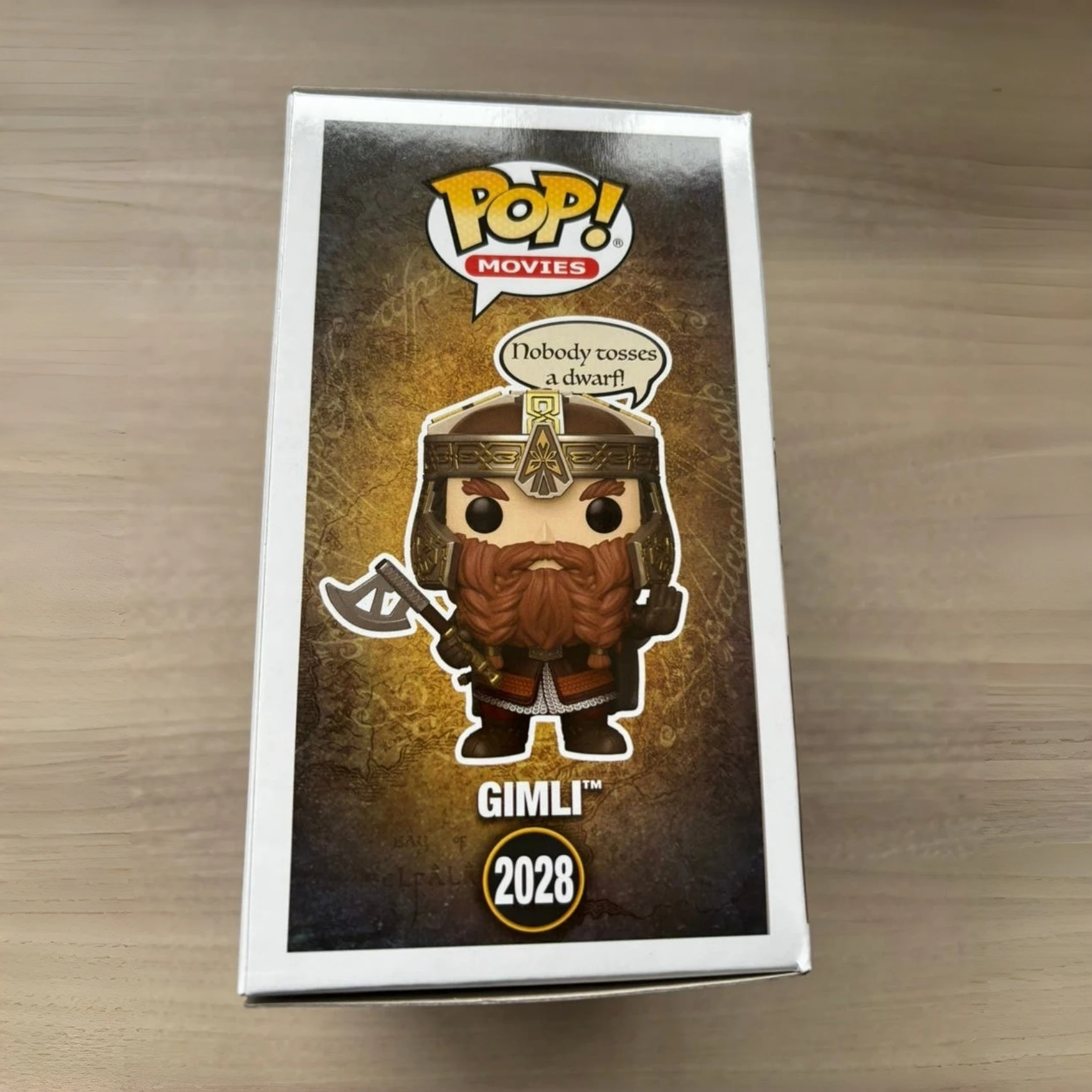 El Señor de los Anillos Gimli: Nadie Lanza un Enano - Figura FUNKO POP Oficial, Auténtica, Edición Limitada, Regalo para Fans
