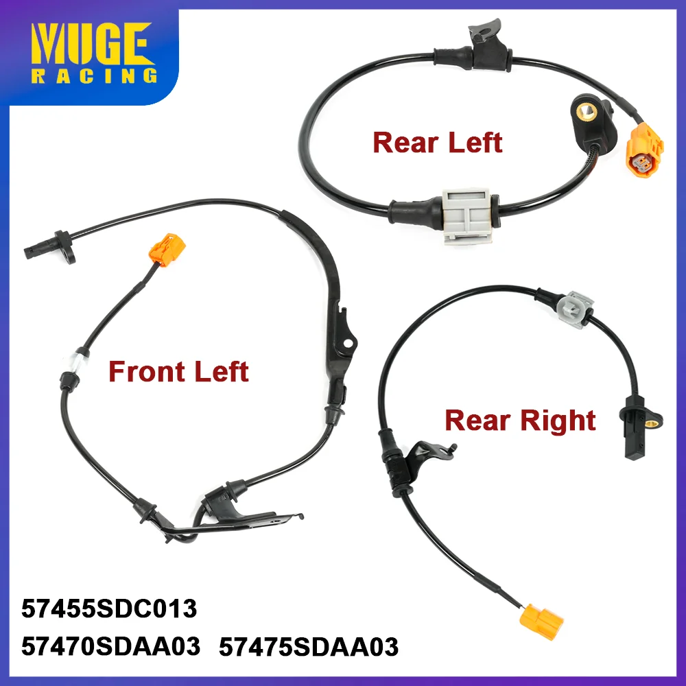 Front Left Rear Left Right ABS Wheel Speed Sensor For Honda Accord Acura TSX 57470SDAA03 57475SDAA03 57455SDC013 THB038