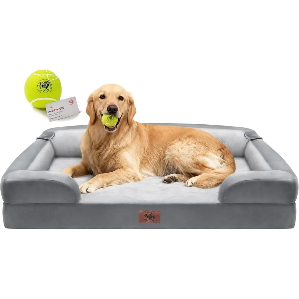 

Очень большая кровать для собак, ортопедическая моющаяся кровать XL с эффектом памяти или водонепроницаемая кушетка для больших собак, Soa Bolster со съемным чехлом, нет