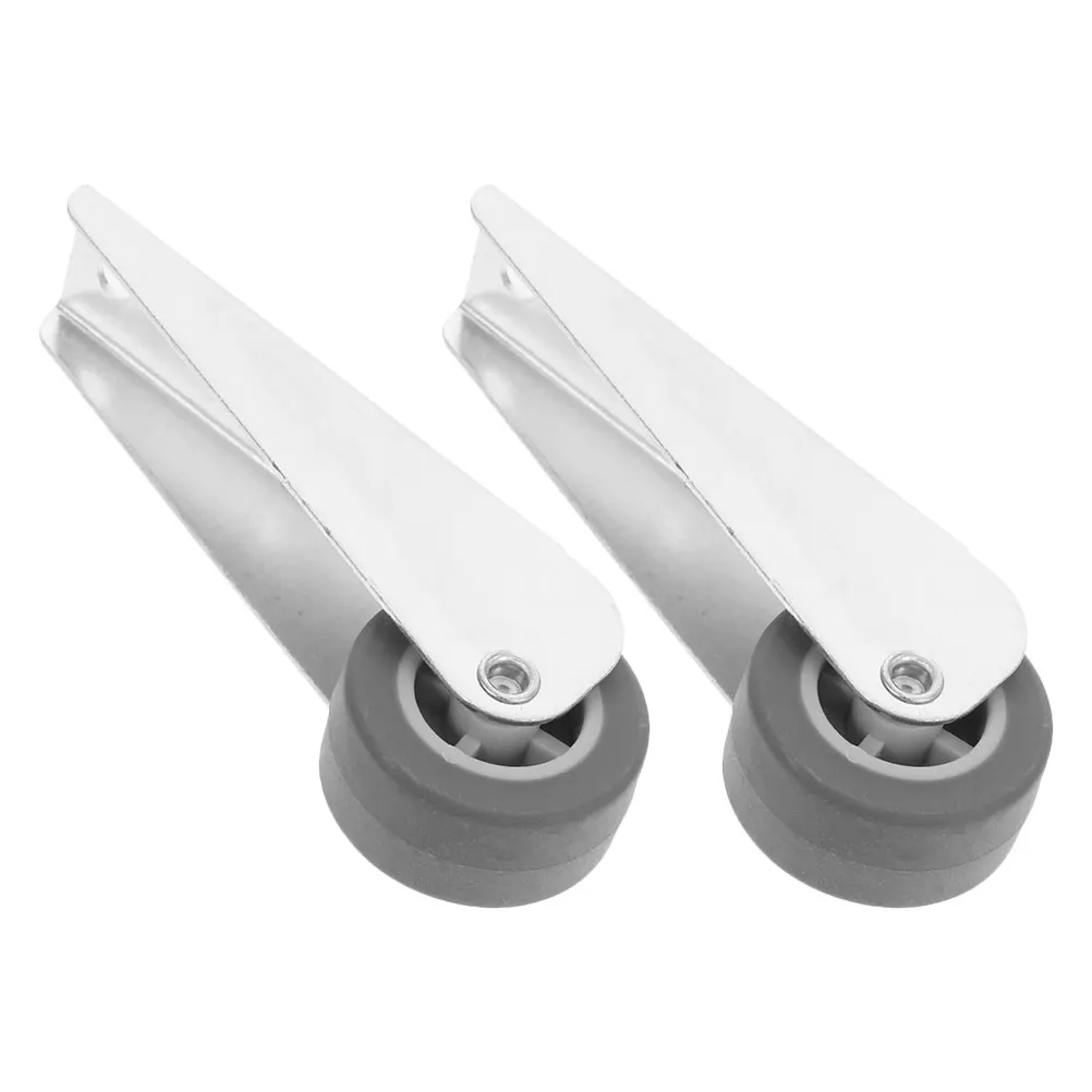

2 Pcs Wooden Door Pulley Support Wheel Bottom Barn Rollers Accessories Cupboard