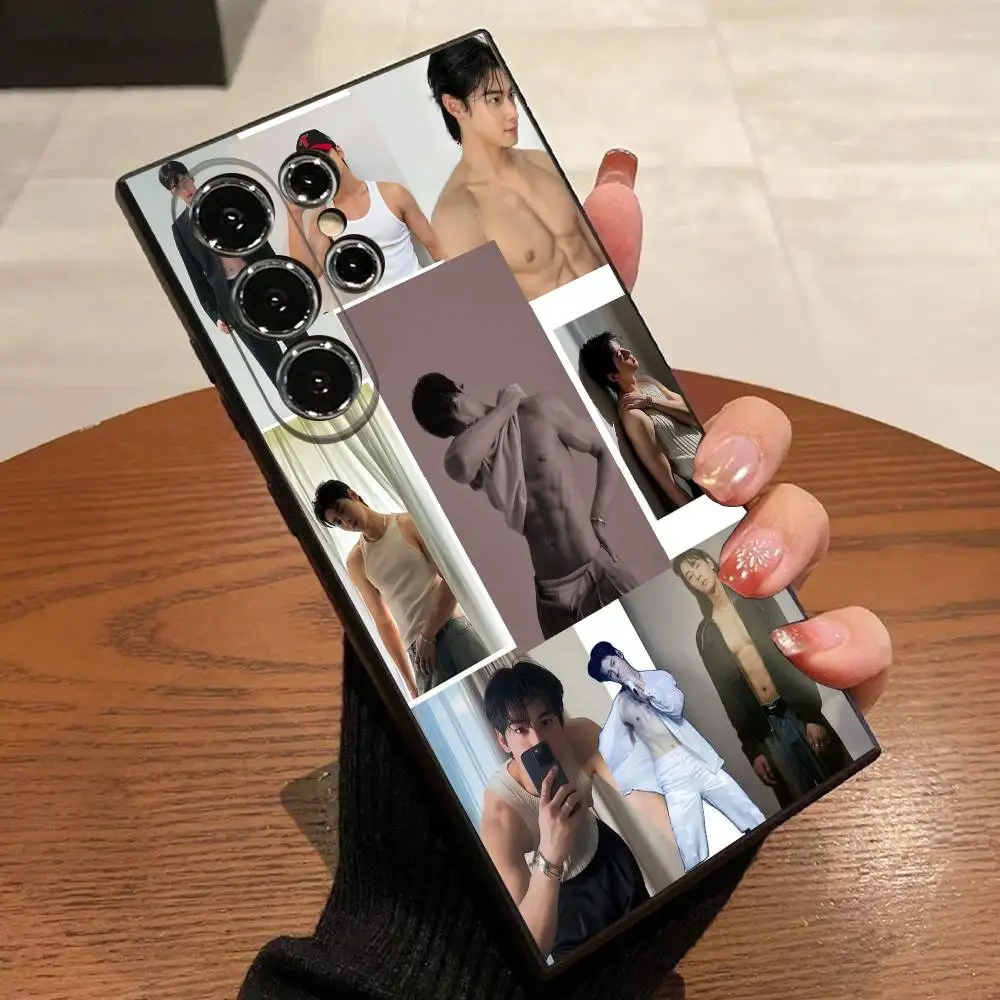 C-cha Eun woo EunWoo coque de téléphone pour Samsung S25, S24, S21, S22, S23, S30, Ultra, S20, Plus, Fe, Lite, 5G couverture noire