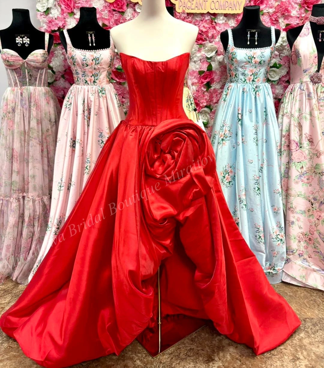 ارتفاع منخفض حفلة موسيقية فستان الملكة 2k26 مشد فقاعة هيم الأحمر روزيت طويل Ballgown في سن المراهقة سيدة مسابقة رسمية مساء كوكتيل حزب ثوب #6