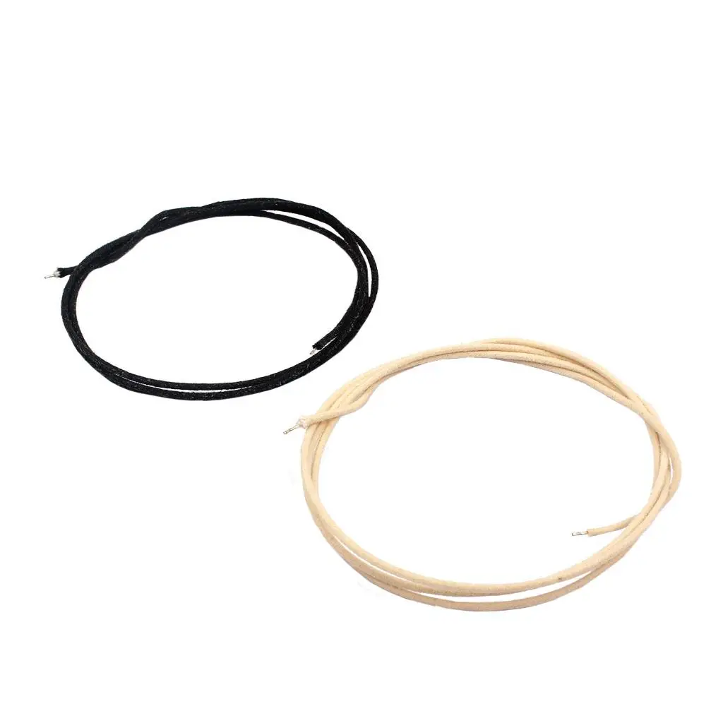 Black White Pushback Guitar Wire 22 AWG Waxed Cotton Stranded Pickup Accessory for Electric Guitars DIY