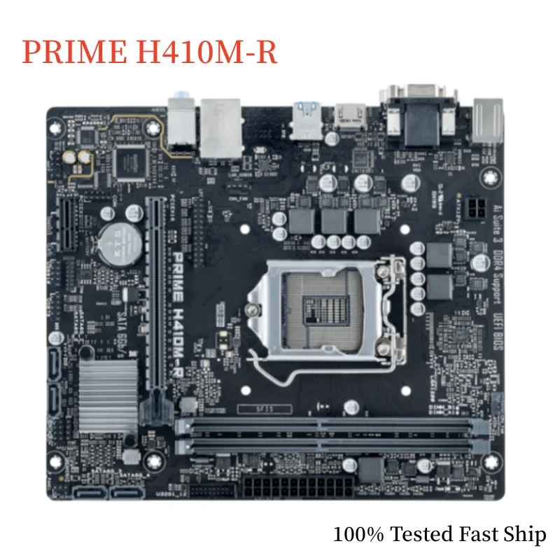 For ASUS PRIME H410M-R Motherboard H410 64GB LGA 1200 DDR4 Micro ATX Mainboard 100% Tested Fast Ship