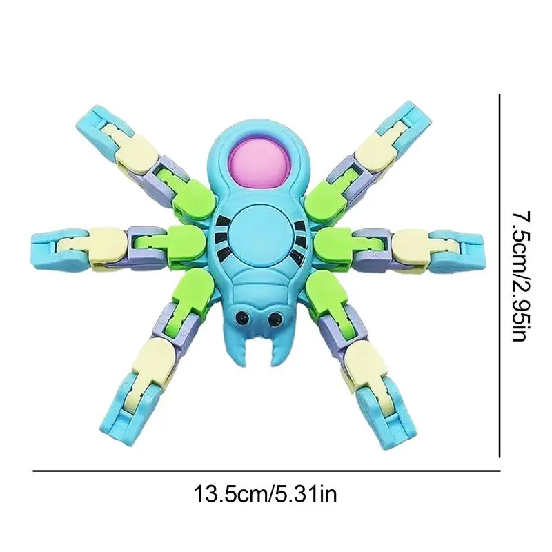 Sensory Fidget Toys 4pcs Spider Sensory Chain Doll Squeezable Toys Sensory Chain Fidget Toy For Christmas Birthday Easter New