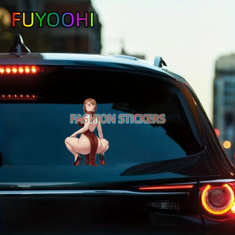 FUYOOHI Fashion Stickers Kugisaki Nobara Hentai Sexy Sticker Scratch Proof Creativite Skateboard Decal Racing Accessories