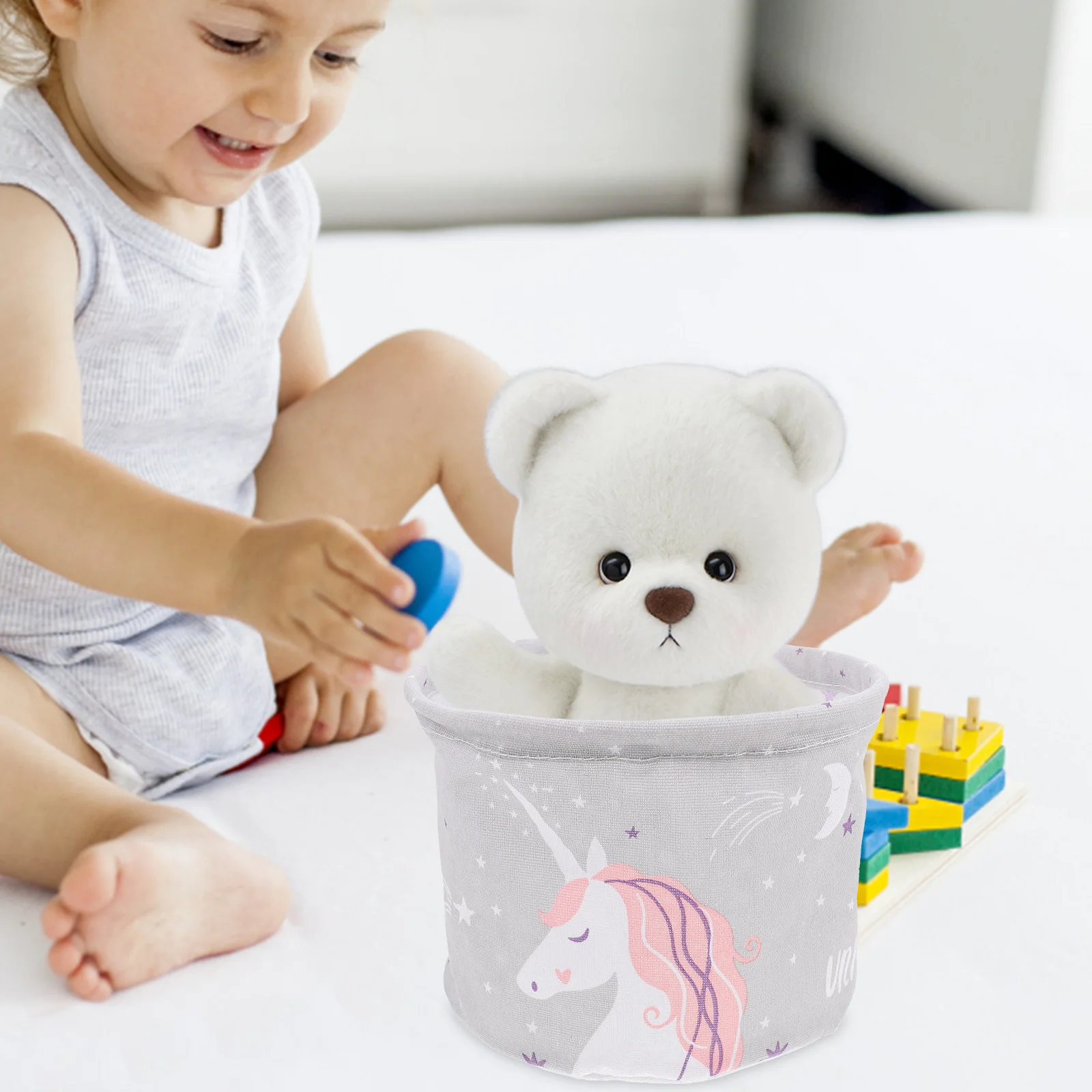 

Водонепроницаемая складная корзина для хранения из хлопка и льна с полиэтиленовым покрытием, настольный органайзер для закусок, мелочей, канцелярских принадлежностей для дома и офиса