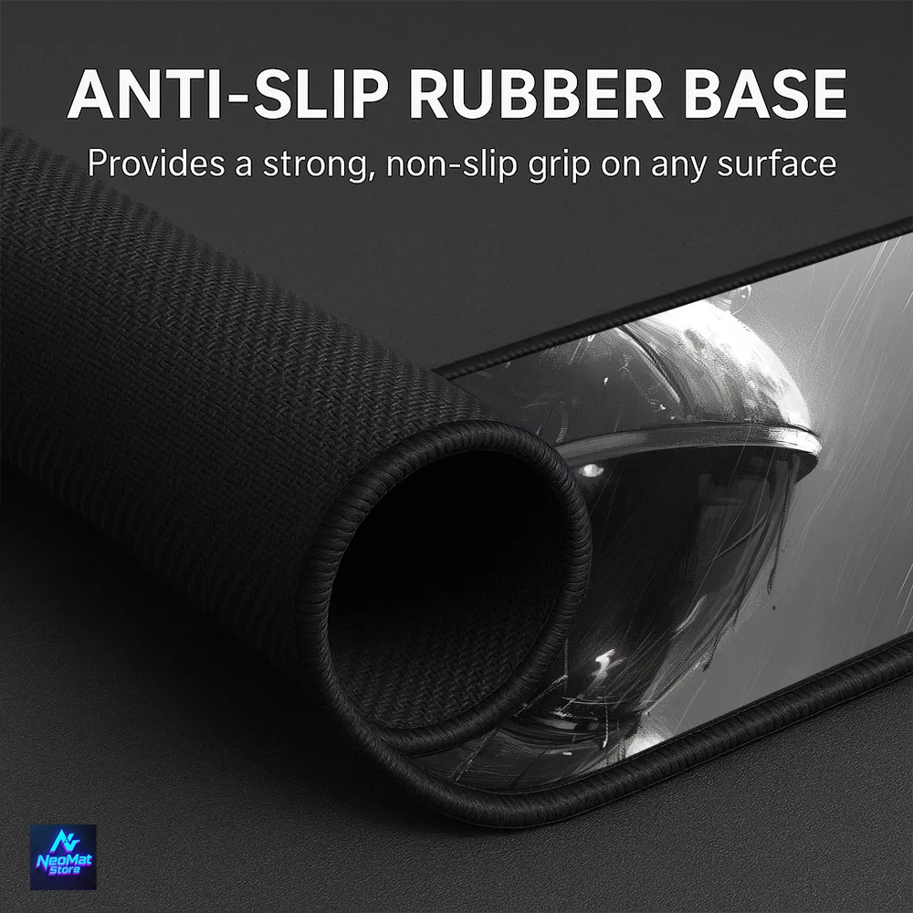 Muismat Astronaut Zwarte Muismat Helm Computer Bureaumat Zwarte Desktop Mat Grote Pc Set Up Accessoires Gaming Muismatten