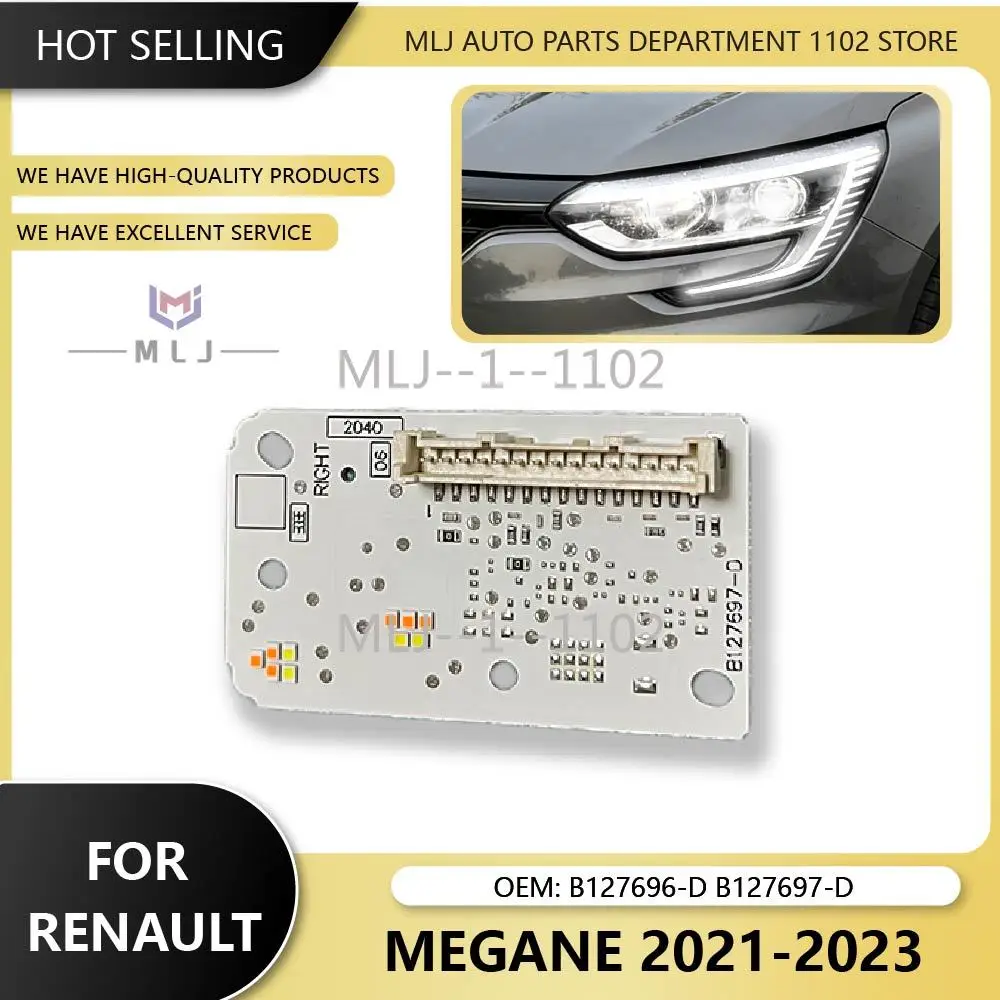 

White Light Source For Renault Megane 2021 2022 2023 White Angel Eye LED DRL Chip Daytime Running Light Module Car Accessories