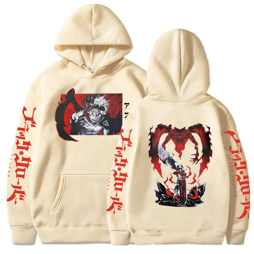 ホットアニメブラッククローバーヤミ・スケヒロ・アスタプリントパーカースウェットシャツ快適なスウェットシャツ原宿ユニセックスオーバーサイズパーカー