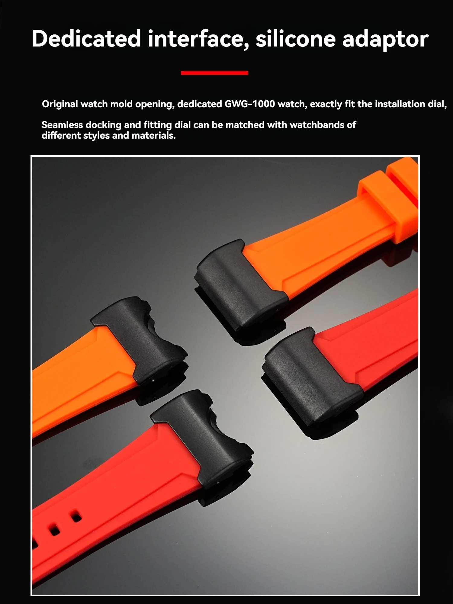 gwg-1000 تعديل سيليكون الساعات ل كاسيو G-SHOCK كبير الطين الملك GWG-1000/GB اكسسوارات الراتنج استبدال حزام ساعة اليد 24 مللي متر