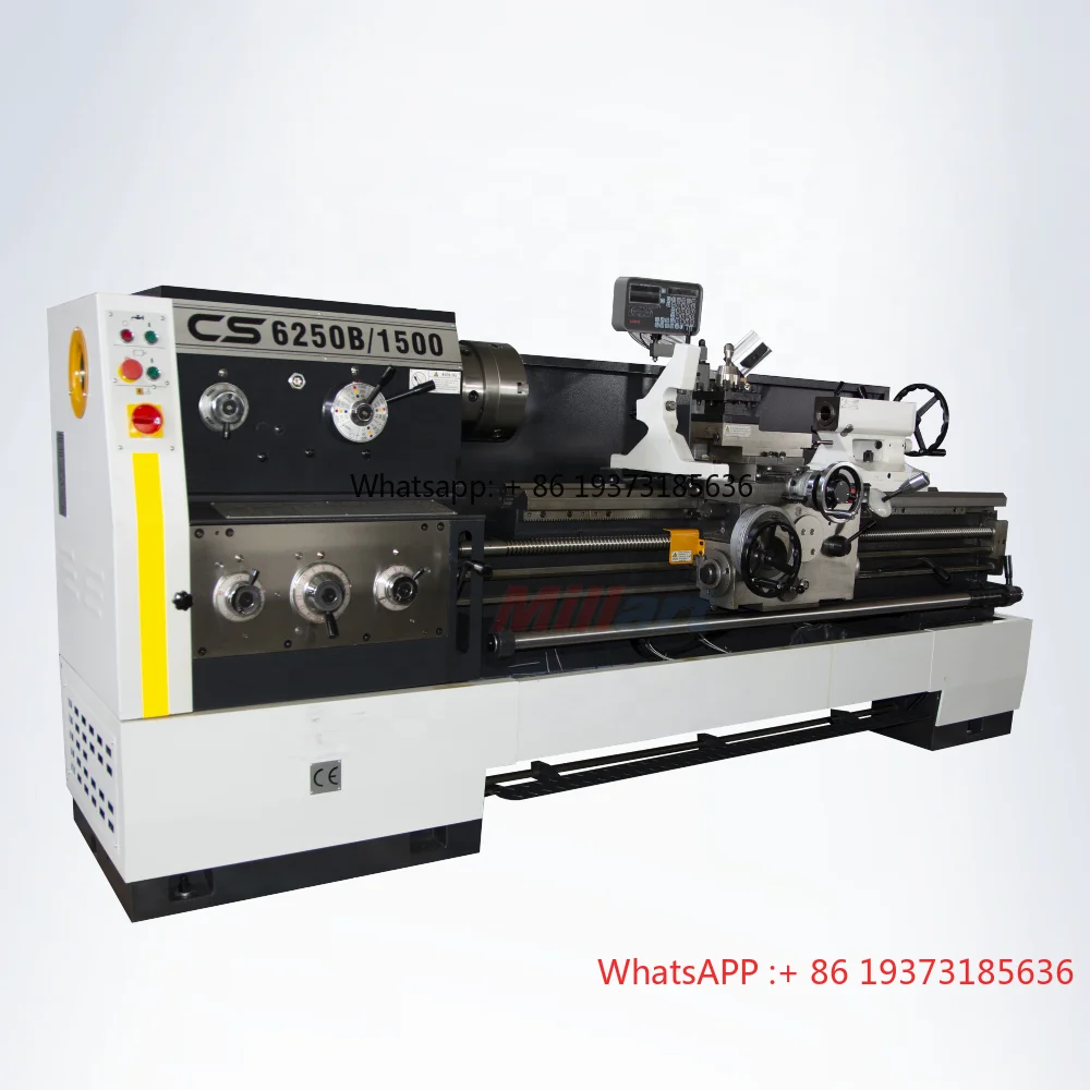 BaoJi CS6250B Manual Metal Lathe Machine Gap Bed Lathe Bench Horizontal Turning Metal Manual Lathe Machine for Metal