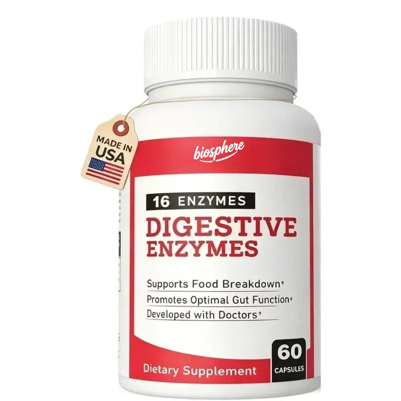 

Digestive enzyme capsules contain including bromelain, papain, and lactase - digestion, intestinal health support -60 capsules