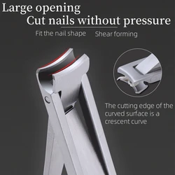 Stainless Steel Folding Single Nail Clipper Sharp Ultra-thin Anti-splash Multi-purpose Nail Clipper With File Blade