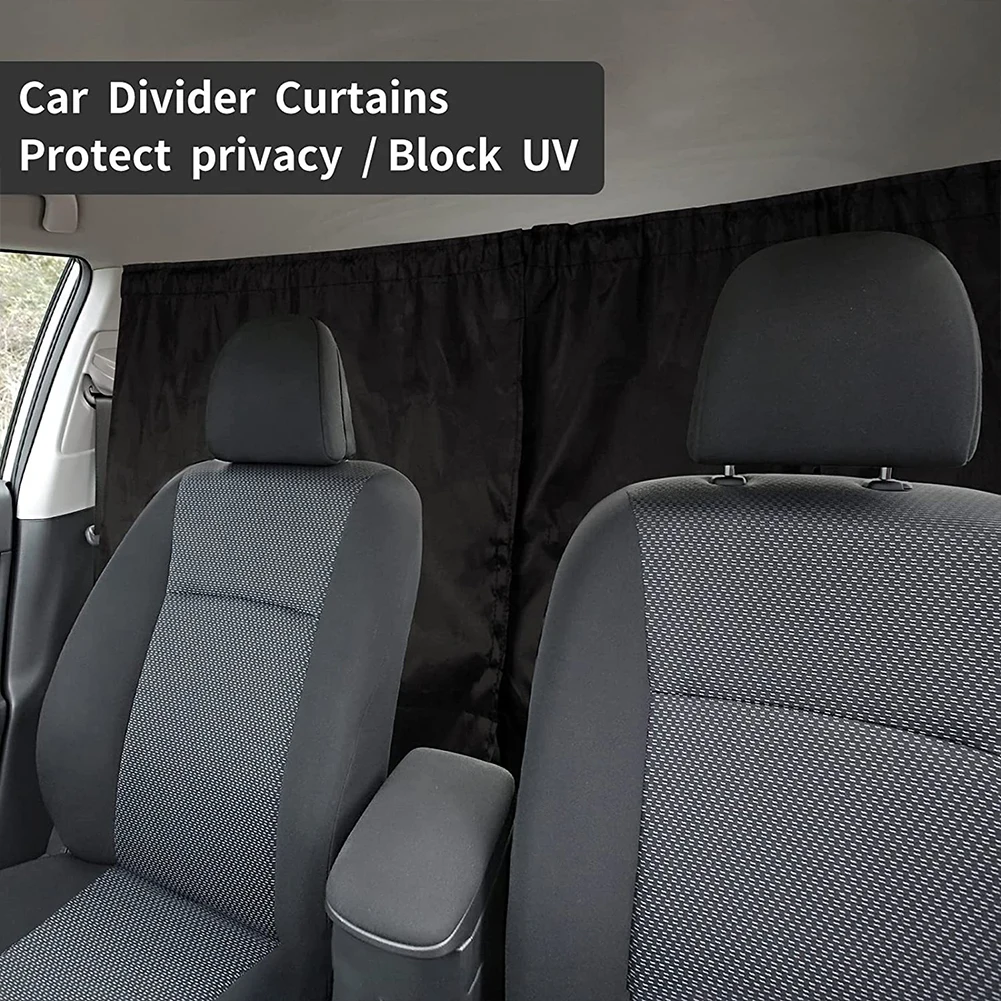 

Car Separation Curtains UV Protection Car Privacy Screen Curtains Waterproof Removable Car Rear Privacy Curtain for Auto Truck