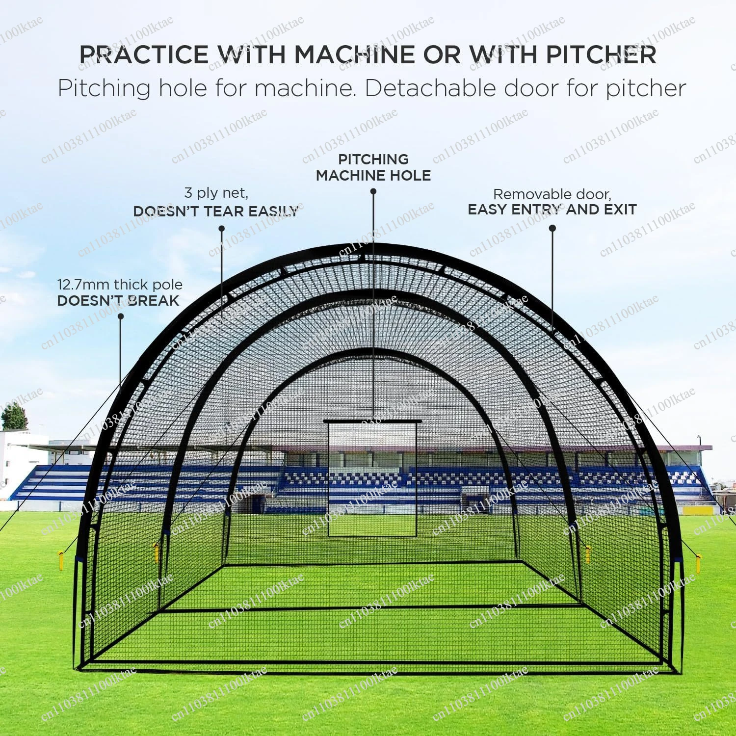 Baseball Softball Strike Cage Backyard Softball Training Durable Large   Practice Net