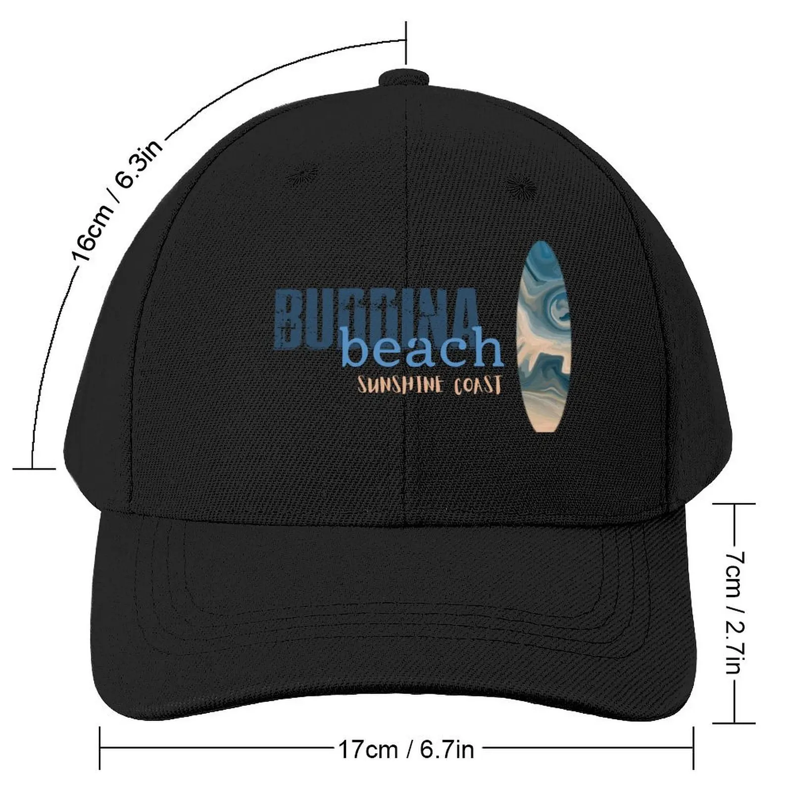 Buddina Beach Sunshine Coast Baseball Cap Beach Bag Golf Cap Christmas Hat Designer Man Women's