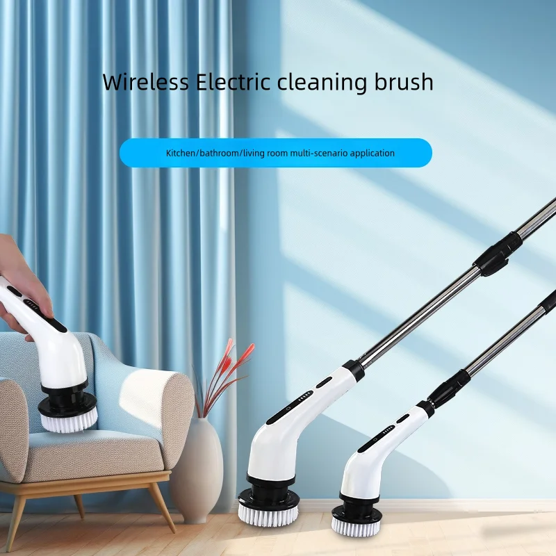 9-in-1 elektrische reinigingsborstel Raammuurreiniger Elektrische turbo-schrobborstel Roterende scrubber Keuken Badkamer schoonmaakgereedschap