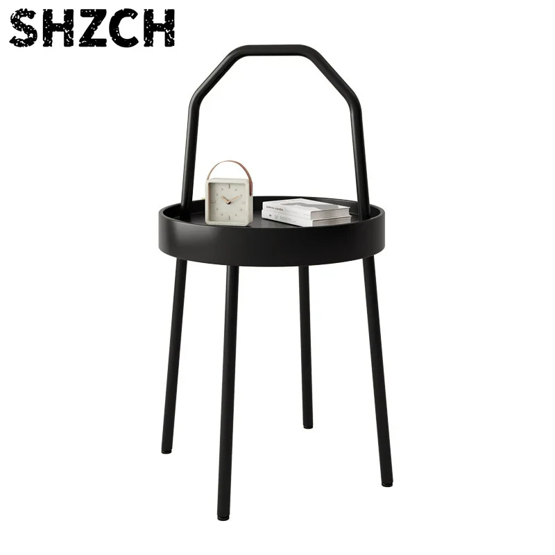 Sofa side living room small apartment mini portable small coffee table Internet celebrity small  household cream wind bedside