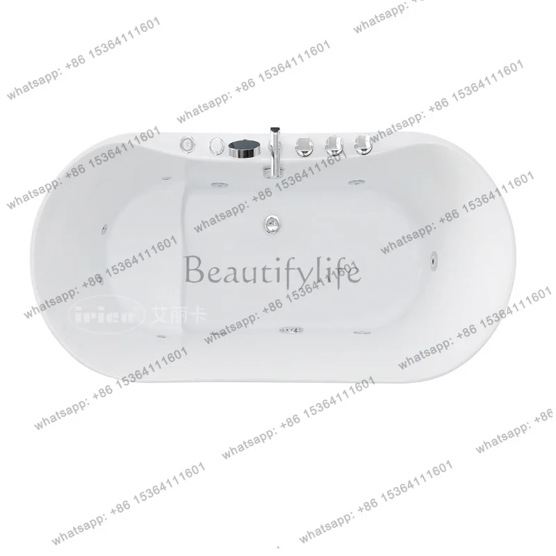 Niche special-shaped acrylic bathtub independent surfing massage constant temperature curved bathtub