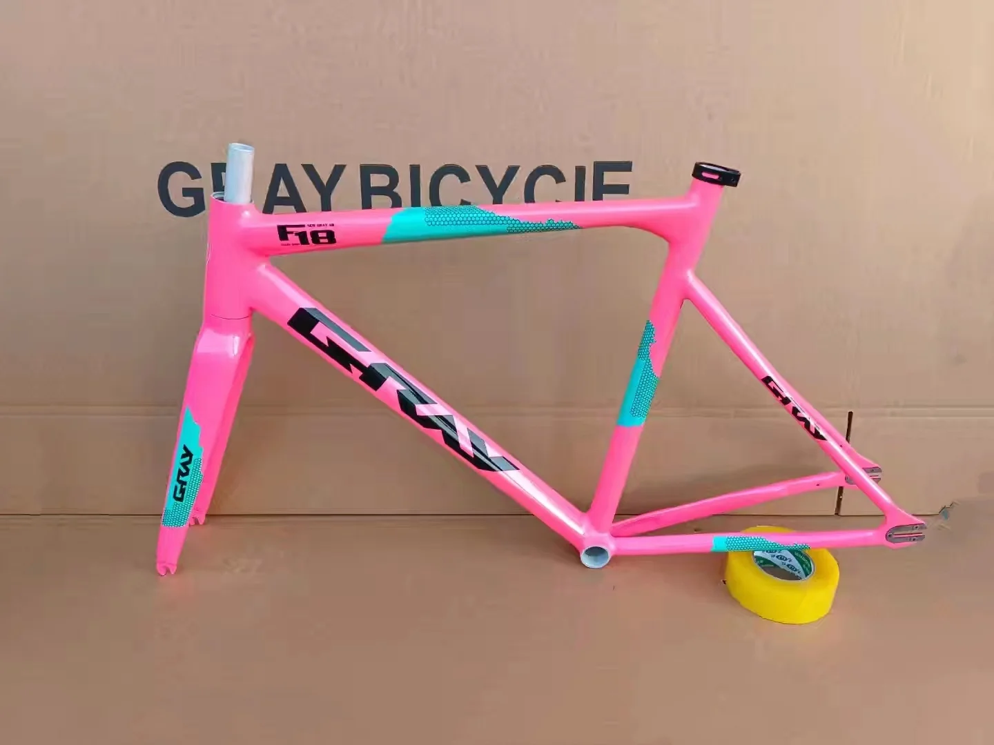 Aluminum Alloy Track Bike Frame Fixed Gear Bicycle Frameset Carbon Fiber Fork Fixie Bikes Framework Aluminum Alloy Fork