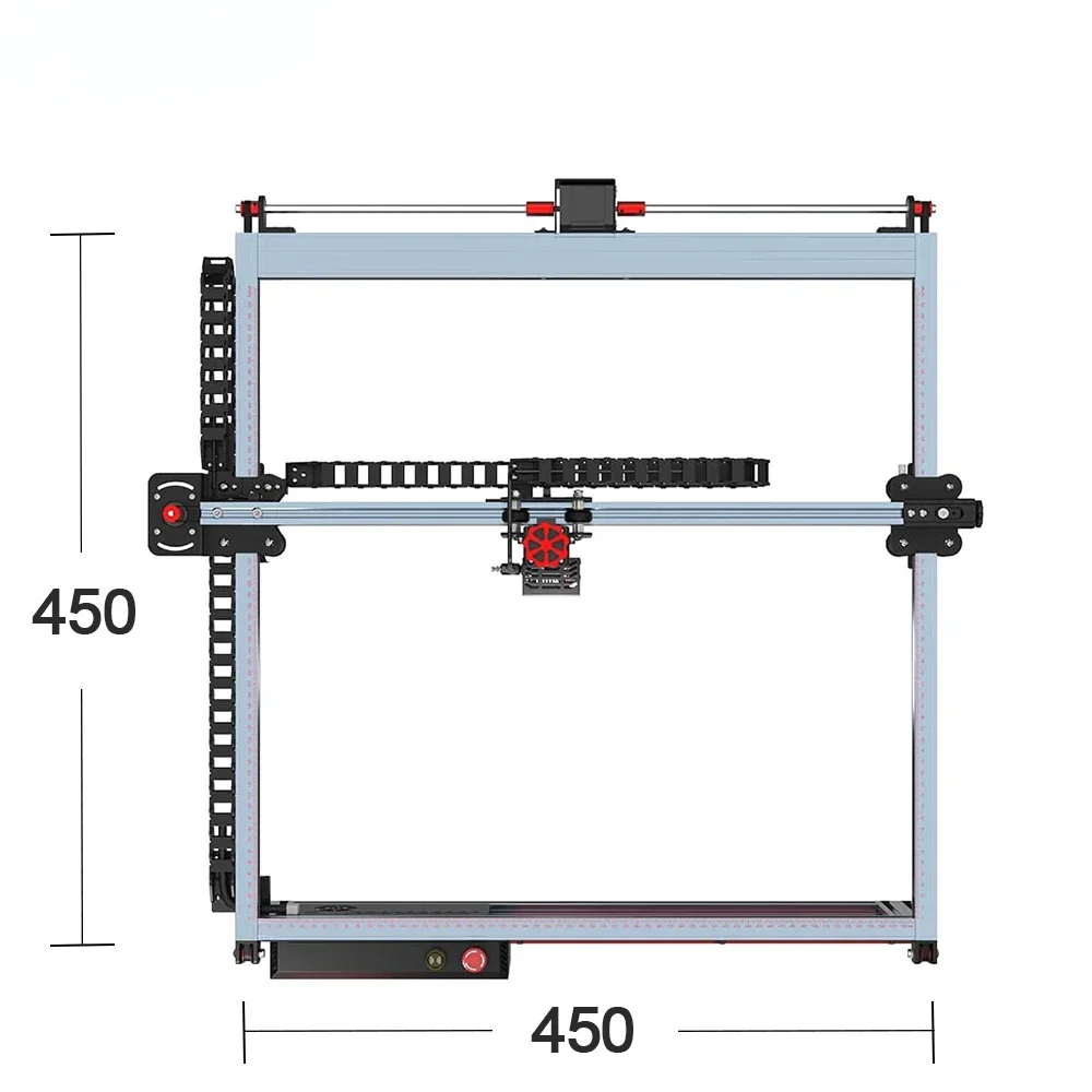 آلة نقش بالليزر محمولة ، ترقية ، نقش ثلاثي الأبعاد ، حجم كبير 10 واط ، 450x450mm