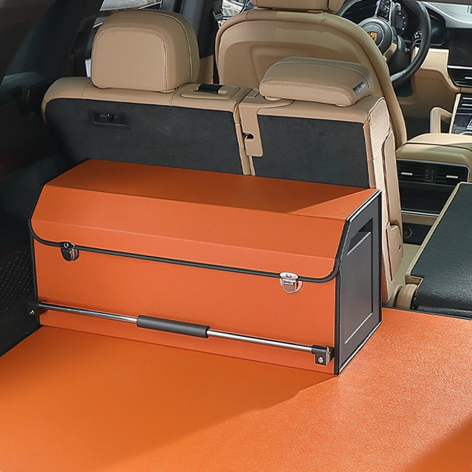 Car Trunk Organizer SUV Organizer Trunk Storage Leather Storage Box Waterproof Car Organizers and Storage