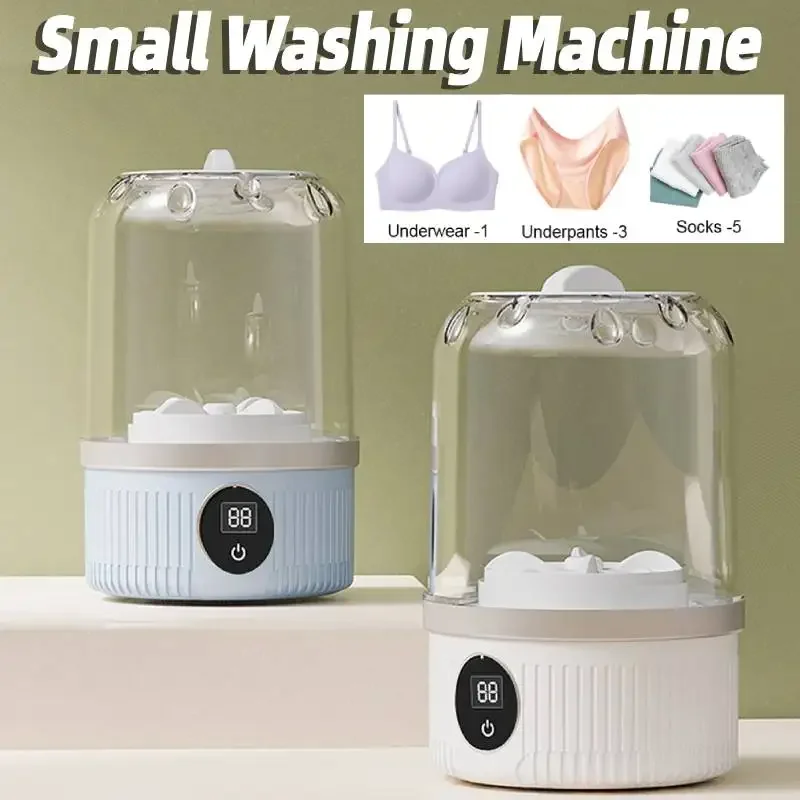 

Портативная мини-стиральная машина, перезаряжаемая, беспроводная, для нижнего белья, автоматическая, для дома и путешествий, для носков и нижнего белья