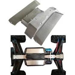 4pcs Stainless Steel Chassis Armor Protect Skid Plate for Traxxas E-Revo 2.0 VXL 86086-4