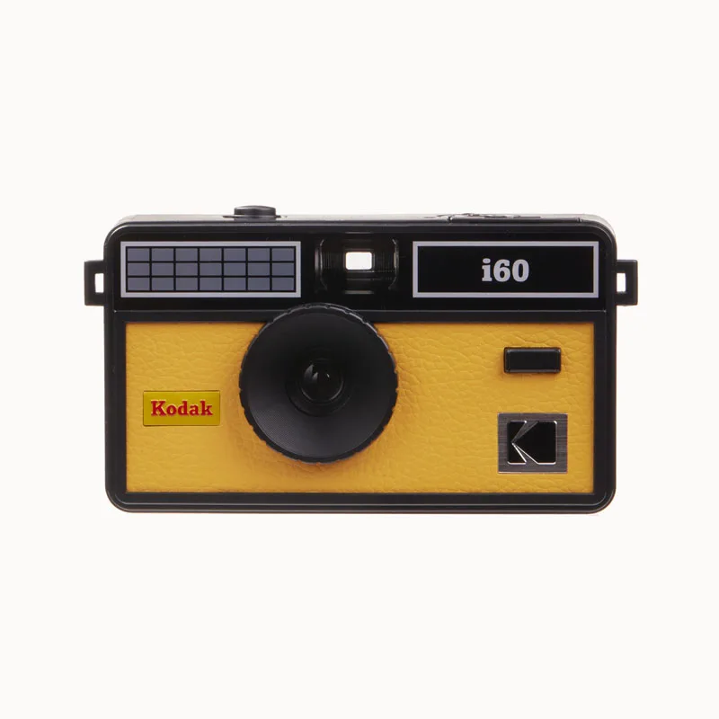 Kodak I60 Fool Film Camera Retro 135 Film Camera Idiot Machine Non jetable caméra sangle Flash (jaune et violet) pour les cadeaux