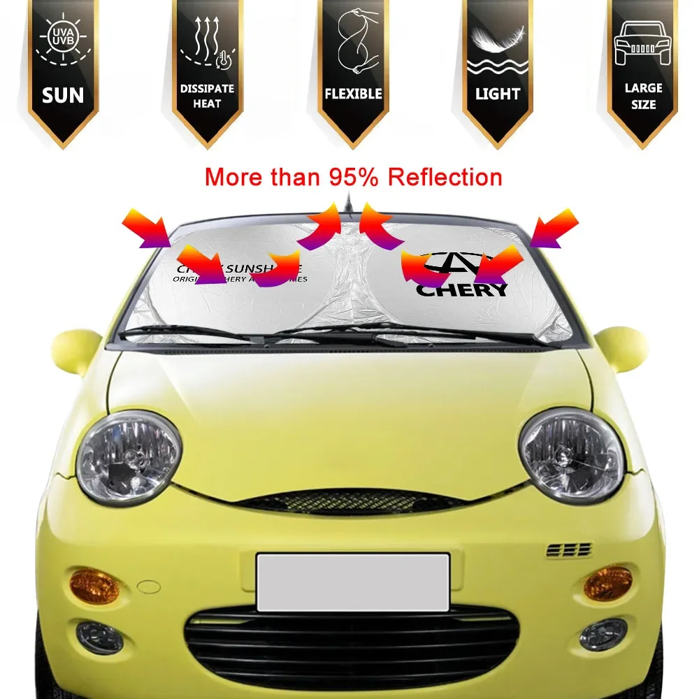 الزجاج الأمامي للسيارة غطاء الظل الشمس ، مظلة ، اكسسوارات السيارات لشيري تيجو 2 ، 3 ، 7 ، 4 ، 5x ، كيمو Qq6 ، s21 ، Qq3 ، المكابح s11 ، A3 ، A5