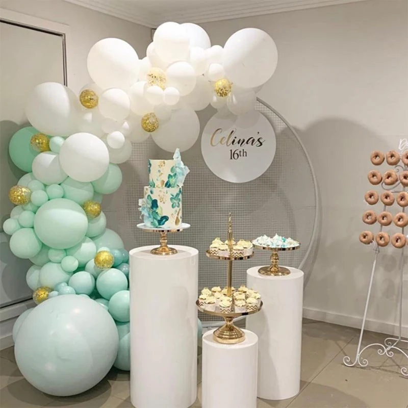 

Pastel Macaron Mint White Balloon Garland Arch Kit Gold Confetti Balloon Decorations Baby Shower Birthday Wedding Party Supplies