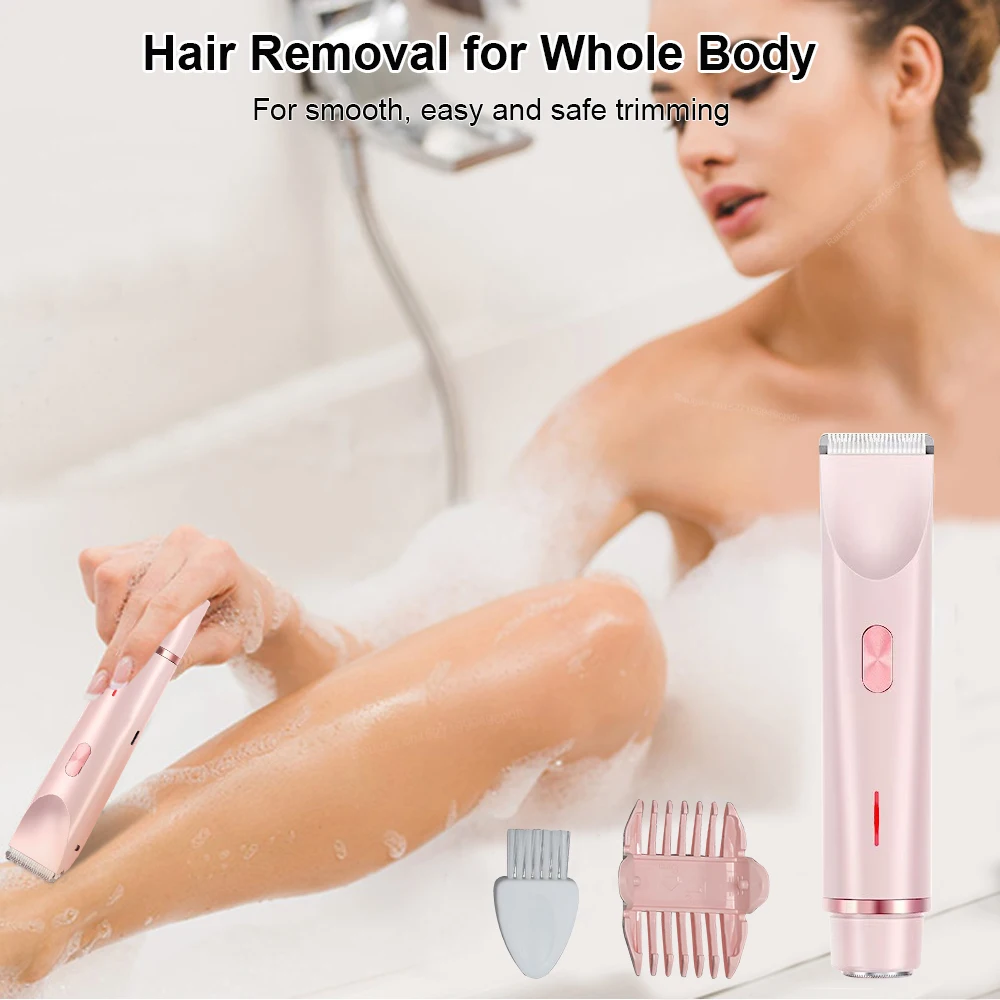 Electric Shaver for Women Portable Mini Rechargeable Epilator Female Painless Electric Razor Women\'s Dual Head Bikini Trimmer