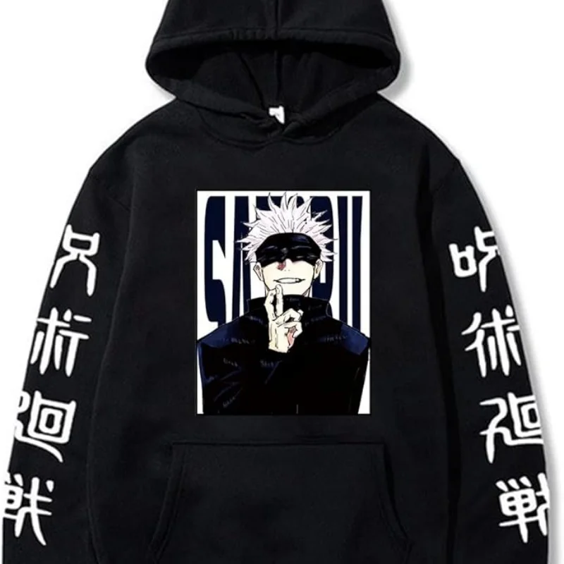 ACEFAST INC Cool Satoru Gojo Itadori Yuji Nobara Tops unisex Harajuku Anime Sudadera con capucha unisex Pullovers00