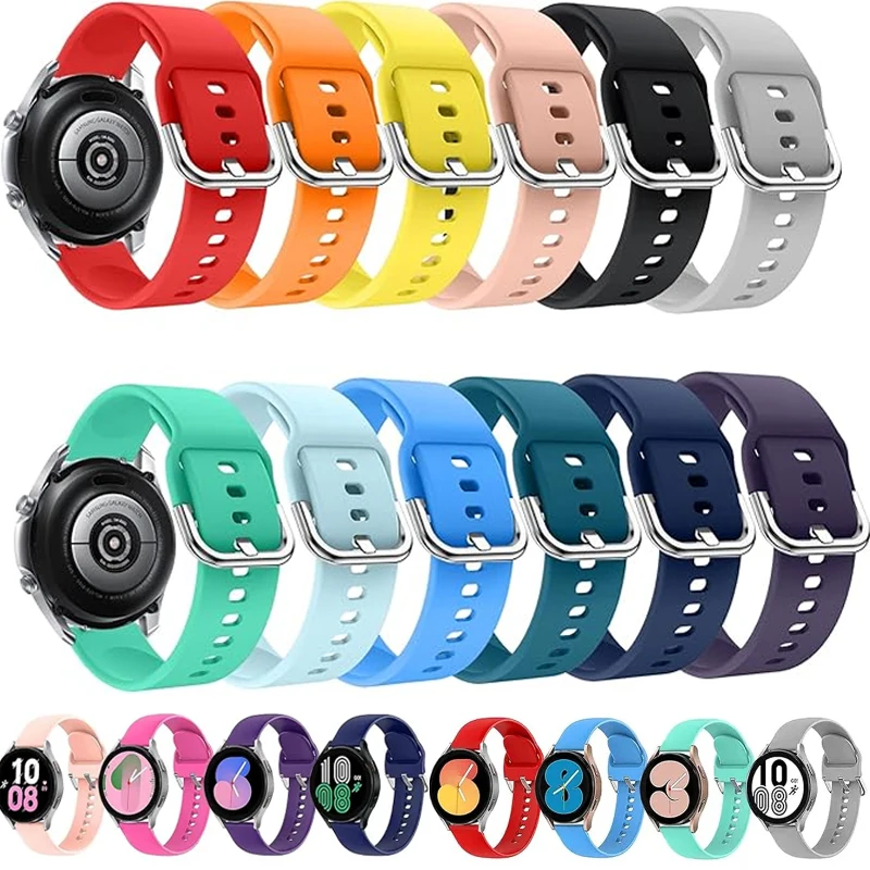 Gelang silikon untuk Samsung galaxy, gelang silikon 20mm 22mm untuk Samsung galaxy 6 5 pro 3 4 6 klasik 43mm 47mm/aktif 2 Sport tali huawei Gt 3-2-2e