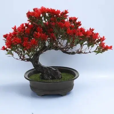 

Artificial Bonsai Pine Tree Faux Plant for Indoor Office Decoration Realistic Simulation Greenery Material for Room Balcony