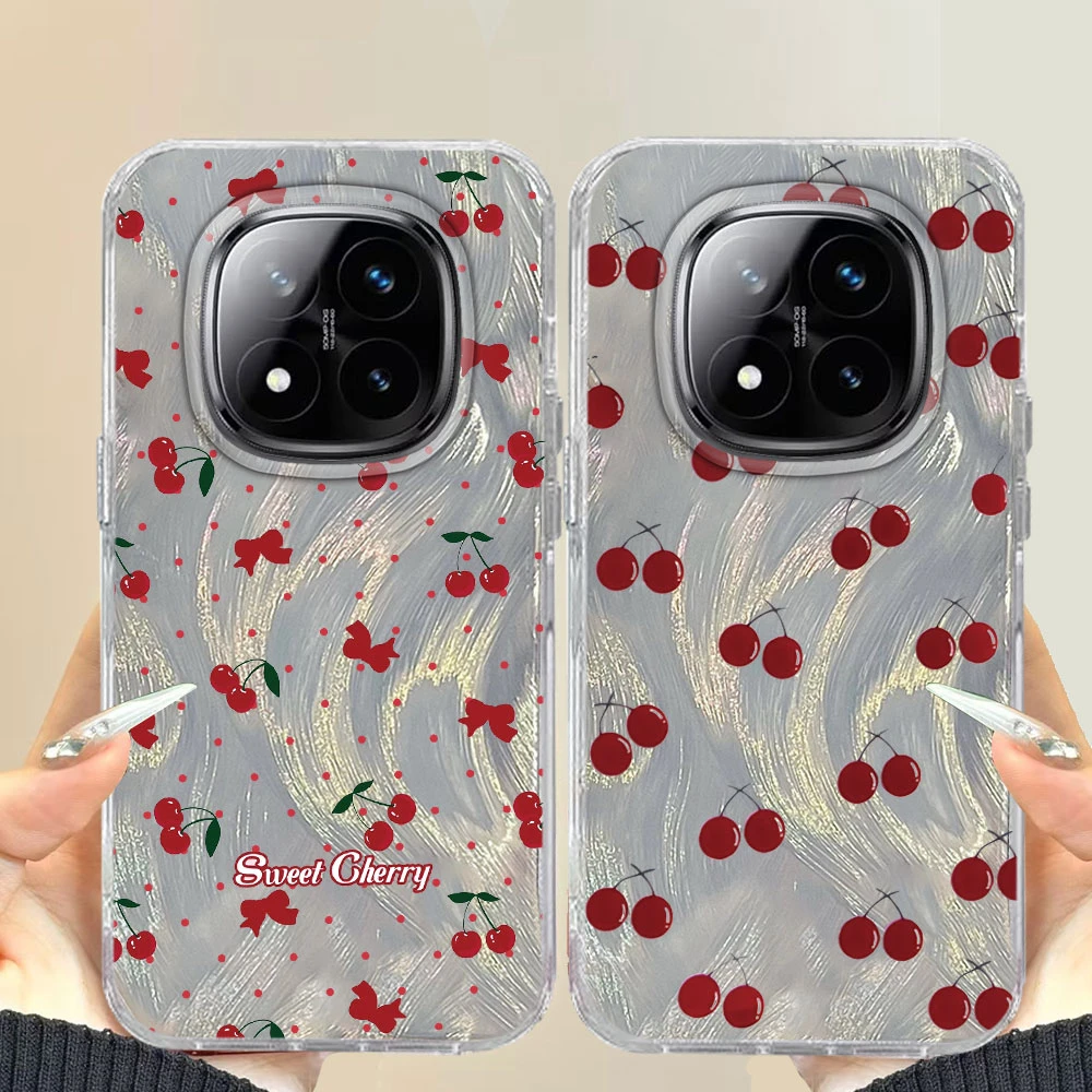 Niedliche kleine Kirschmuster-Handyhülle für Xiaomi Redmi Note 15 14 13 12 11 10 11S 10S 8 9 Pro 15C 14C 9A A5 9C 13C A3 A1 A2 Abdeckung