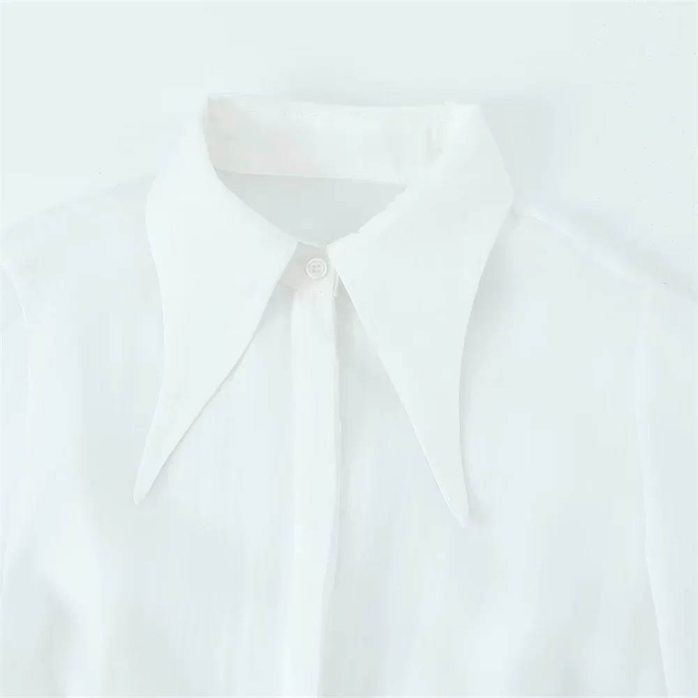 Herbst neues Produkt Damenmode Stil Schlankheit kragen Langarmhemd Dekoration kurzes Kleid