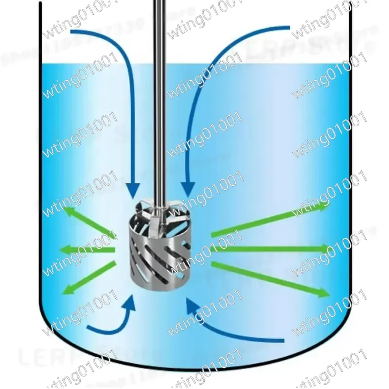 for High Shear Turbine Stirrer 304 Stainless Steel Dispersion Emulsifying Head 50mm Diameter Homogenizing Mixtures