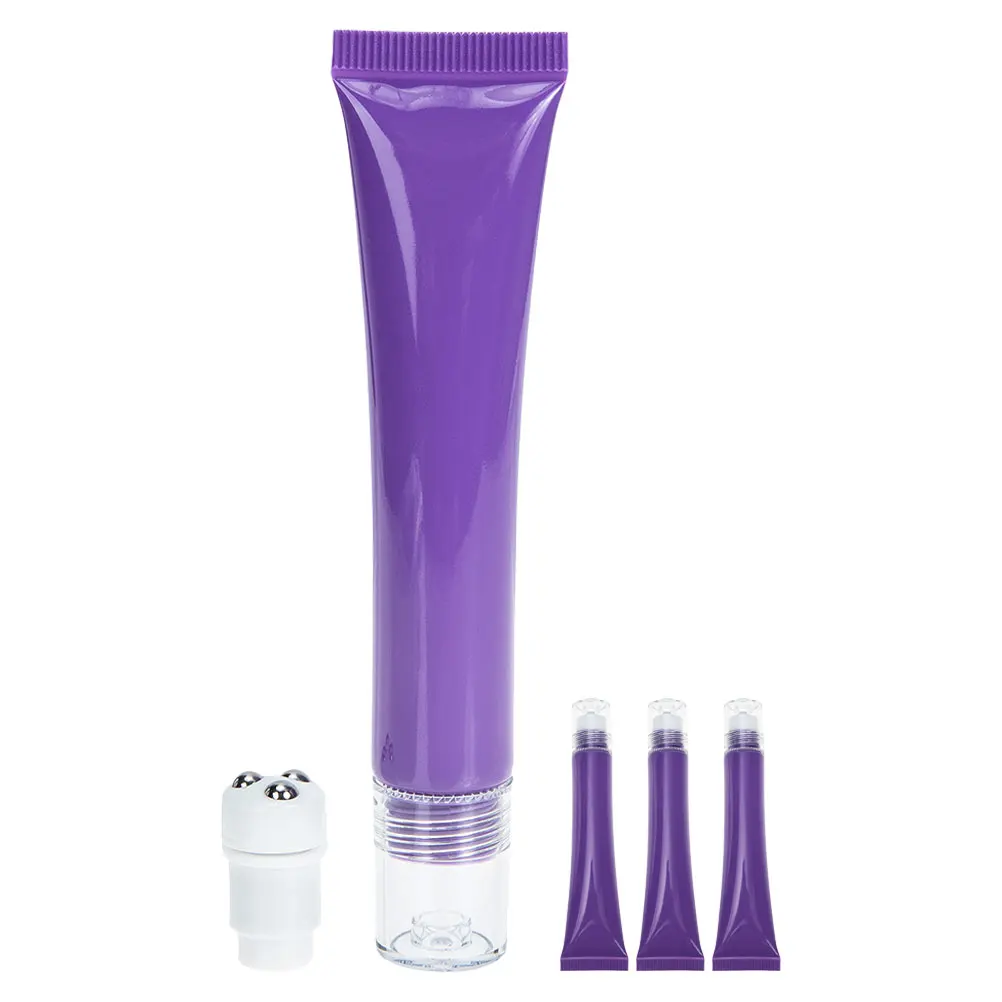 

4pcs Eye Empty Tubes Refillable 20g Roller Ball Squeeze Gel Essential Oil Tubes Containers Portable Oil Dispenser Rollers