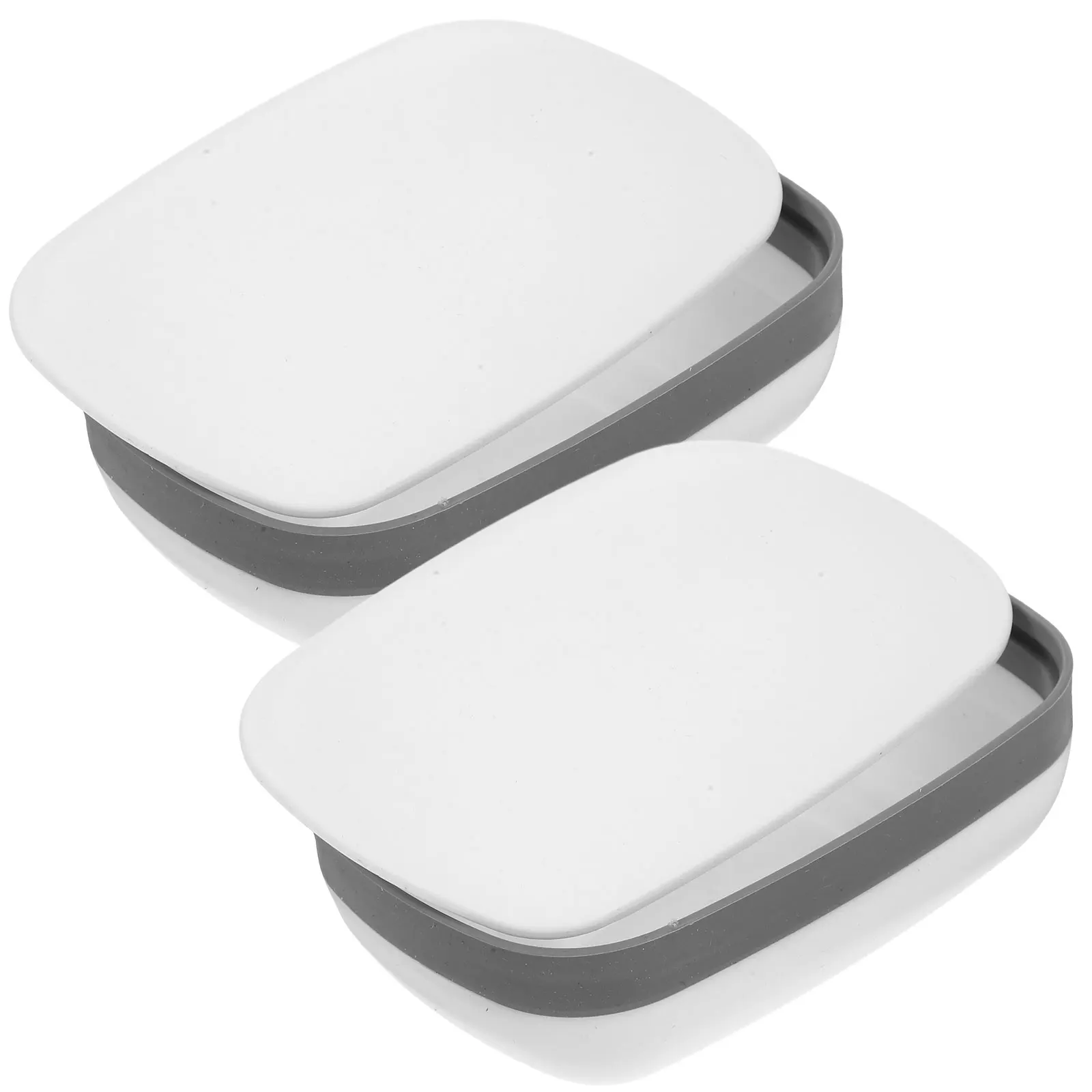 

2Pcs Travel Soap Box with Lid Portable Soap Container for Outdoor Camping Bathroom Use Leakproof Design Stylish Minimalist