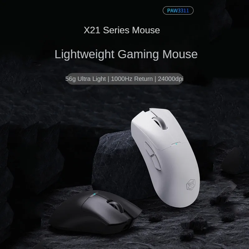 Eweadn X21 Wireless Mouse Bluetooth 2.4G Three-mode PAW3311 Lightweight E-sports Gaming Mouse PC Gamer Laptop Accessories Gift