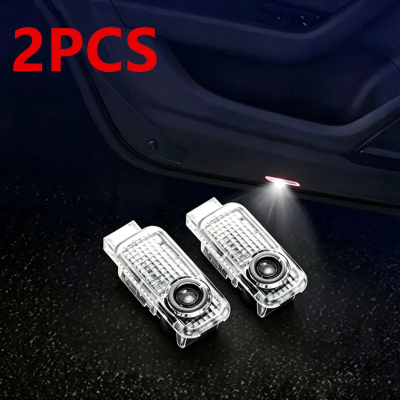 2PCS Car Door Emblem LED Light Welcome Courtesy Lamp Projector For VW Passat B5 B5.5 2000-2010 2001 2002 2003 Touareg 7L Phaeton