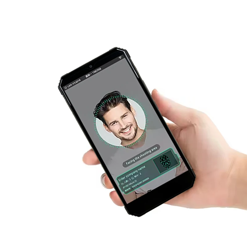 Handheld Mobile Attendance Device Rapid Face Recognition Identification Check-in with Wifi IC/NFC Situable for Construction Site