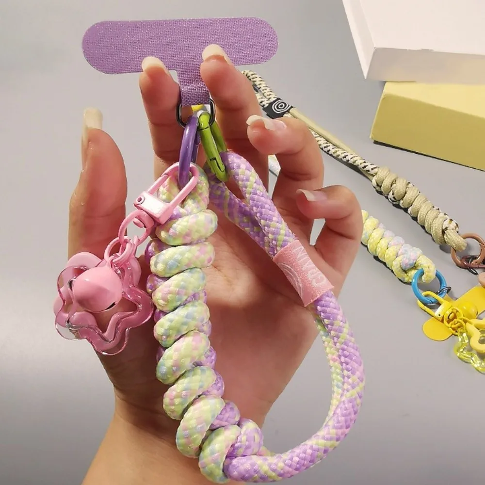 

Star Keychain Woven Phone Strap Anti Lost Detachable Mobile Phone Lanyard Braid Colorful Mobile Phone Charm Phone Case Hanging