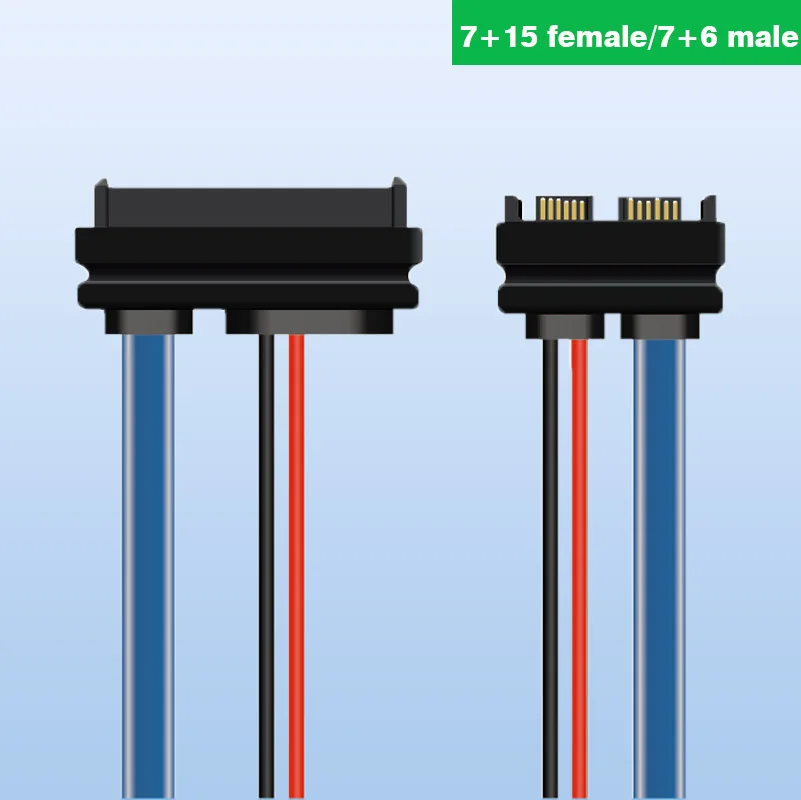 

Optical Drive Adapter Cable 7+ 6 To 7 15Pin Sata Data Power Cable Optical Drive To Hard Disk Interface Cable 30cm