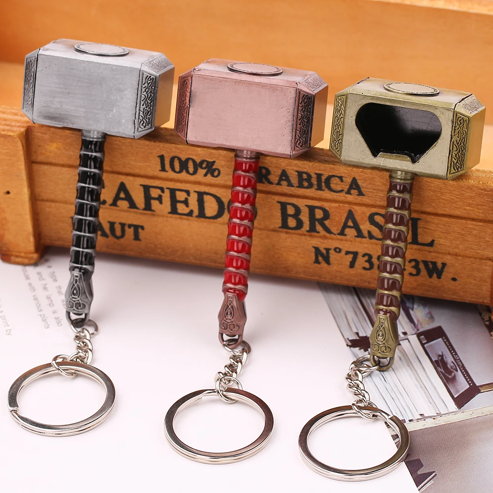 De Avengers Superheld Thor's Hamer Bierflesopeners Marvel Super Hero Speelgoed voor Kinderen Kurkentrekker Gereedschap Draagbare Bar Gadgets