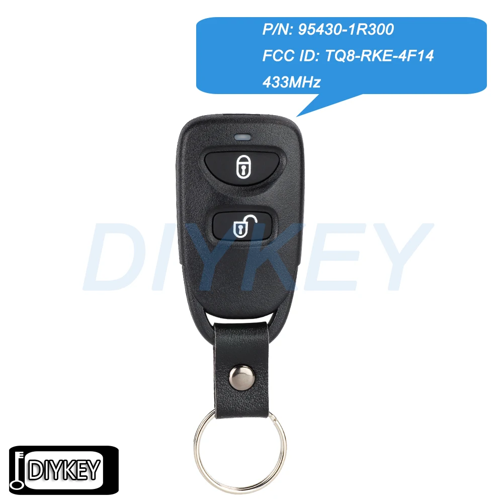 2 + 1 3 أزرار مفتاح السيارة عن بعد فوب 433 ميجا هرتز لاستبدال هيونداي أكسنت 2014 2015 2016 2017 P/N: 95430-1R300 FCC ID: TQ8-RKE-4F14 #1