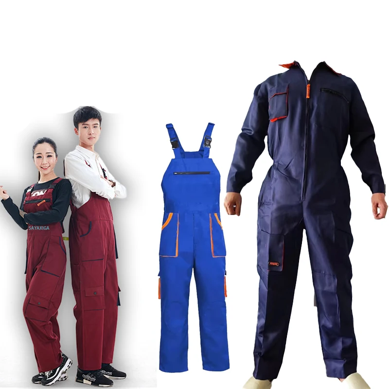

New Men's Long-Sleeved Overalls Overalls Zipper Pocket Jumpsuit Jumpsuit Fashion Labor Casual Work Clothes Plus Size S-4xl